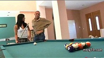 Oiled up hottie fucks a big black cock