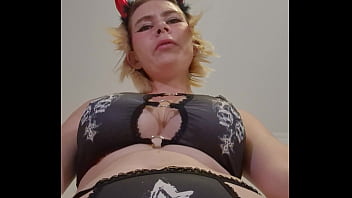 Slutty joi – blonde begs for cum all over her face and tits