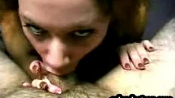 Redhead hottie swallows some cock