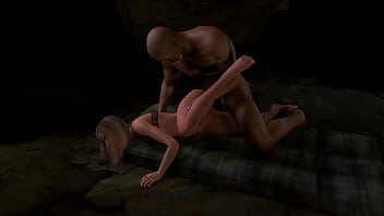 Roughing up the throat of a hot sexy blonde chick