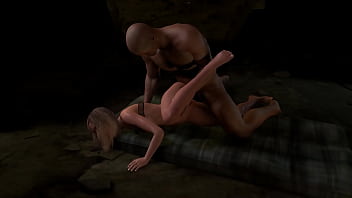 Roughing up the throat of a hot sexy blonde chick