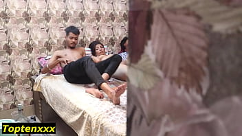 Cute girlfriend shared and fucking together hot threesome sex