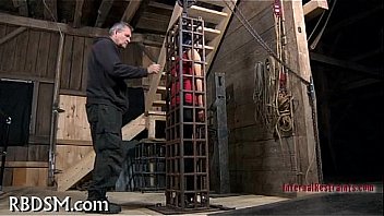 Hard thrashing for masked babe