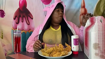 Stuffing while watching porn