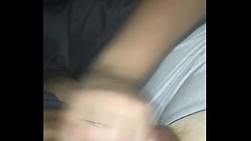 White girl drains black cock on her huge tits