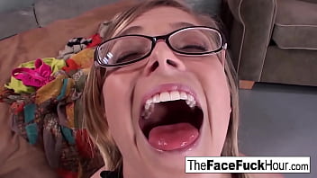 Hot babe sucks a big dick