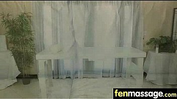 Cute teen babe fantasy fucking on massage table 9