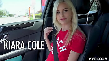 Petite blonde can't wait for dick