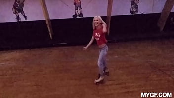 Petite blonde can't wait for dick