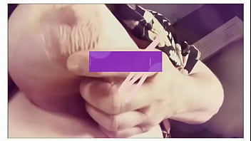 Pussy eating with a chin dildo