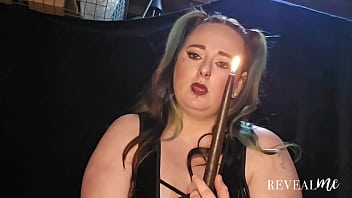 Revealme curvy babe smoking fire play and wax drip fetish