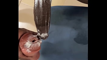 Sneak peak of black phanter bbc creaming and destroying tight sex toy