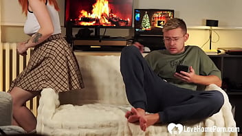 Redhead hottie rides and sucks my cock