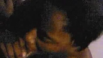 Sweet black girlfriend gives nice blowjob