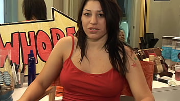 Britney stevens looks right at the camera as her ass is impaled by big cock