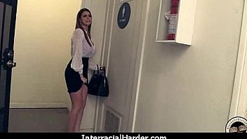 Hot cougar cums hard on young black cock 12