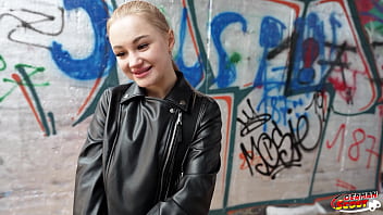 German scout tiny shy teen dasha dark pick up for first casting fuck