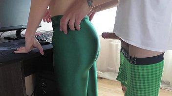 Russian Girl Sasha Bikeyeva He Roommate Likes To Fuck Her Girlfriend When She Is In Green Leggings Give Her In Her Mouth And Cum On Her Beautiful Face thumbnail