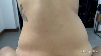 My dick buried in her pussy while she moans and rides without mercy