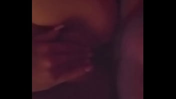 L gets load on her stomach