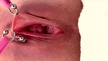 Pulling And Stretching My Pierced Clit And Pushing My Pussy To Pee thumbnail
