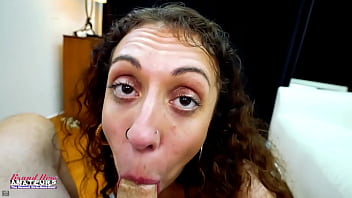 Petite exotic brunette mercedez enjoys sucking ass and a cock to eat cum