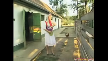 Paesant fucks outdoor in the farm with two men