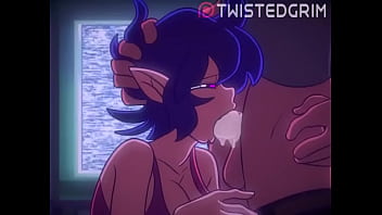 Wife giving blowjob while tv has no signal