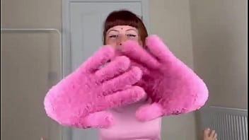 Pink fluffy handjob bj with huge cumshot