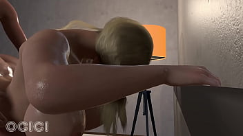 Fucking big ass blonde while her husband is coming home