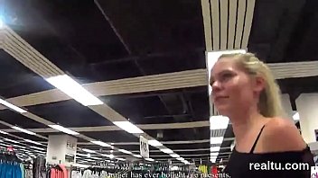 Czech kitten gets teased in the mall and fucked in pov