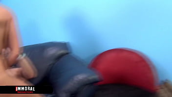 Keisha grey and brooks ride travis and scott in tandem cowgirl fuck