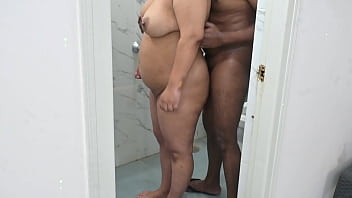 Lucky asian boy taking shower with irani milf