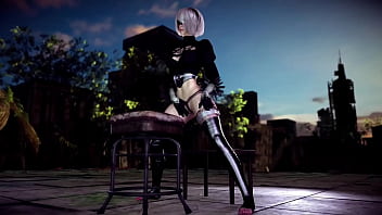 Pure naive 2b demonstrates a new lewd instructions to gratify his commander