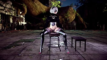 Pure naive 2b demonstrates a new lewd instructions to gratify his commander