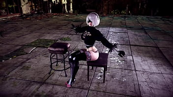 Pure naive 2b demonstrates a new lewd instructions to gratify his commander