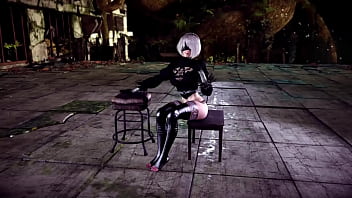 Pure naive 2b demonstrates a new lewd instructions to gratify his commander