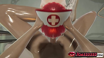 3d nurse with big boobs handjob service for huge cock pov blowjob sitting deepthroat epic facial in honey select 2
