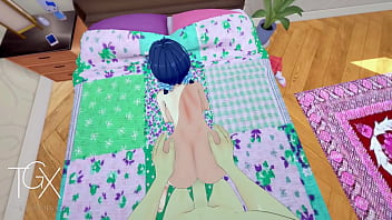 Anime hentai game gaming mita sex in various positions and blowjob