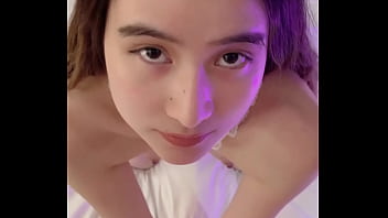 Small 19yo asian teen plays with herself in hotel