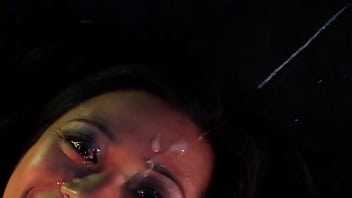 Satin starr petite asian milf eats ass and gets facialled