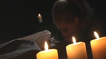 Haley scott is up next in a dark room with a couple of guys wearing masks Haley scott is up next in a dark room with a couple of guys wearing masks