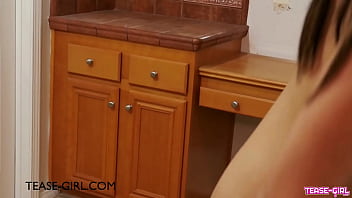 Innocent brunette teen model enjoys a sensual bath