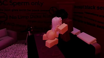 Getting demolished from a big black cock in roblox