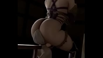 Ivy rubs her ass on 9s's face