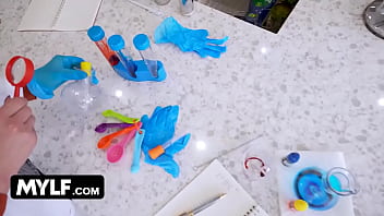 It’s for research milf scientist milks bbc lab partner