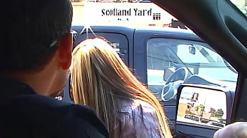 You'll see her flashing her massive knockers before she gives her man a deepthroat