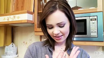 Getting herself orange juicy