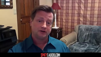 Blonde babe plays with huge dildo on camera while her boss watch