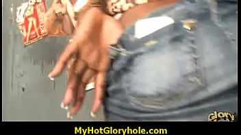 Sucking strangers cocks through a gloryhole 25